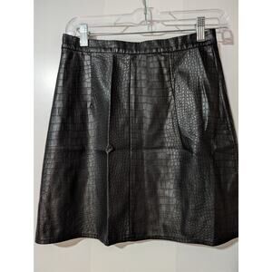 Z.Studio Women's Size M side zip Black Crocodile Pattern Skirt